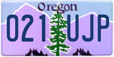 OR license plate 021UJP