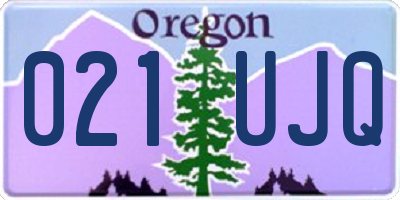 OR license plate 021UJQ