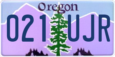 OR license plate 021UJR