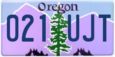OR license plate 021UJT