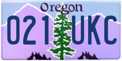 OR license plate 021UKC