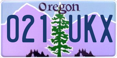 OR license plate 021UKX
