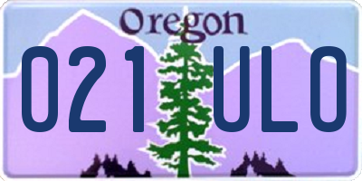 OR license plate 021ULO