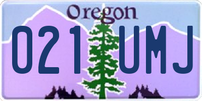 OR license plate 021UMJ