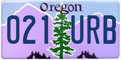 OR license plate 021URB