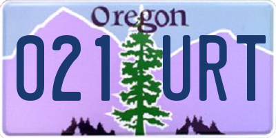 OR license plate 021URT
