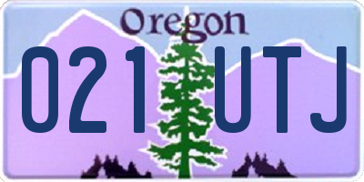 OR license plate 021UTJ