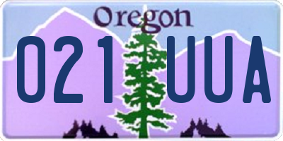 OR license plate 021UUA
