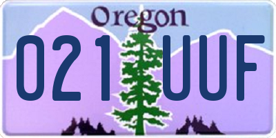 OR license plate 021UUF