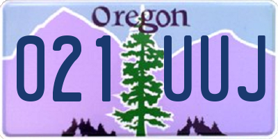 OR license plate 021UUJ