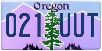 OR license plate 021UUT