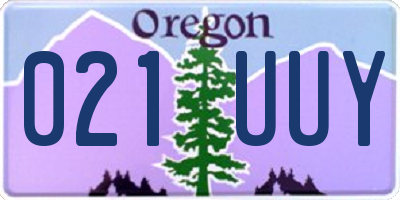 OR license plate 021UUY