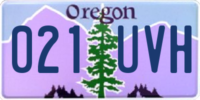 OR license plate 021UVH
