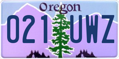 OR license plate 021UWZ