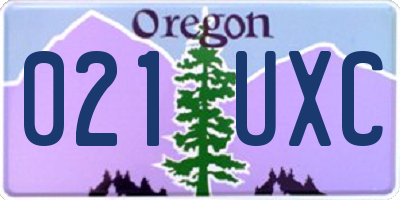 OR license plate 021UXC