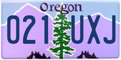 OR license plate 021UXJ