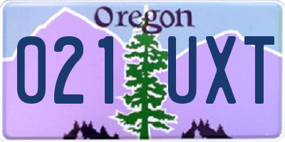 OR license plate 021UXT