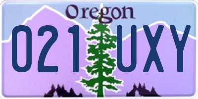 OR license plate 021UXY