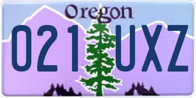 OR license plate 021UXZ