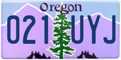 OR license plate 021UYJ