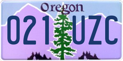 OR license plate 021UZC
