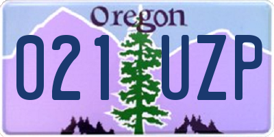 OR license plate 021UZP