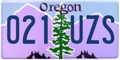OR license plate 021UZS