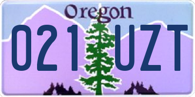 OR license plate 021UZT