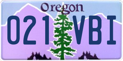 OR license plate 021VBI