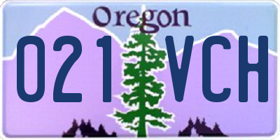OR license plate 021VCH