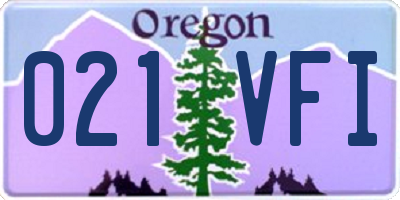 OR license plate 021VFI