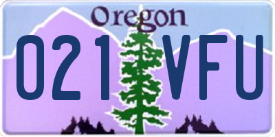 OR license plate 021VFU