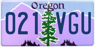 OR license plate 021VGU