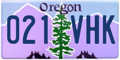 OR license plate 021VHK