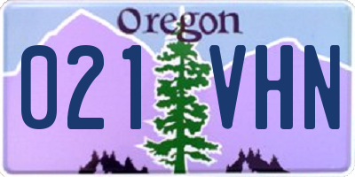 OR license plate 021VHN