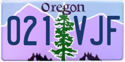 OR license plate 021VJF