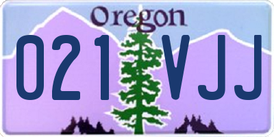 OR license plate 021VJJ