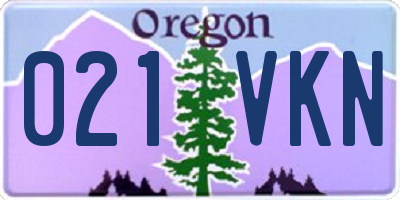 OR license plate 021VKN