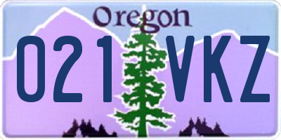 OR license plate 021VKZ
