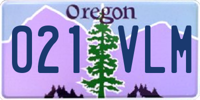 OR license plate 021VLM