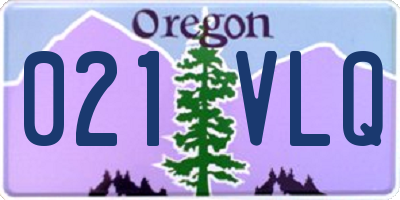 OR license plate 021VLQ