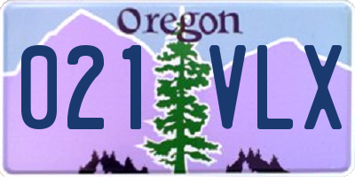 OR license plate 021VLX