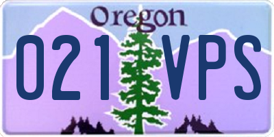 OR license plate 021VPS
