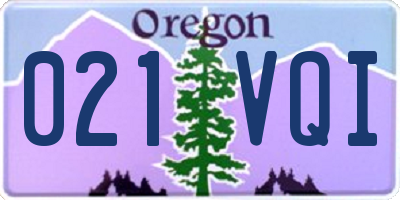 OR license plate 021VQI
