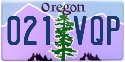 OR license plate 021VQP