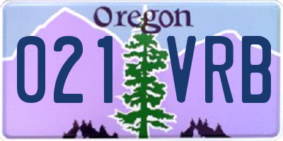 OR license plate 021VRB
