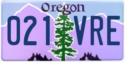 OR license plate 021VRE