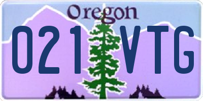 OR license plate 021VTG