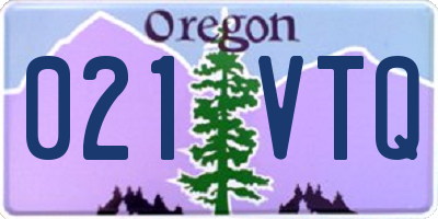 OR license plate 021VTQ