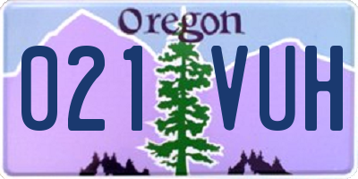 OR license plate 021VUH